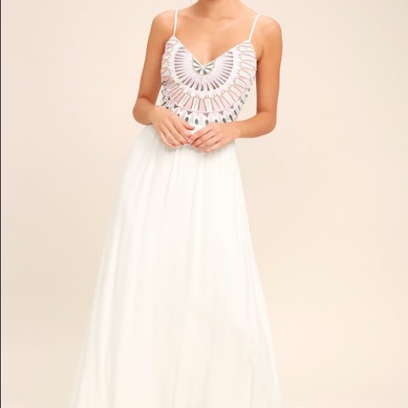 lulus white maxi